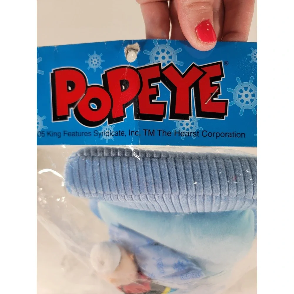 Popeye The Sailor Stuffed Plush Toy 2005 Bed Blue NIP NOS New Toy Collector‎